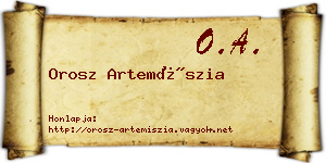 Orosz Artemíszia névjegykártya